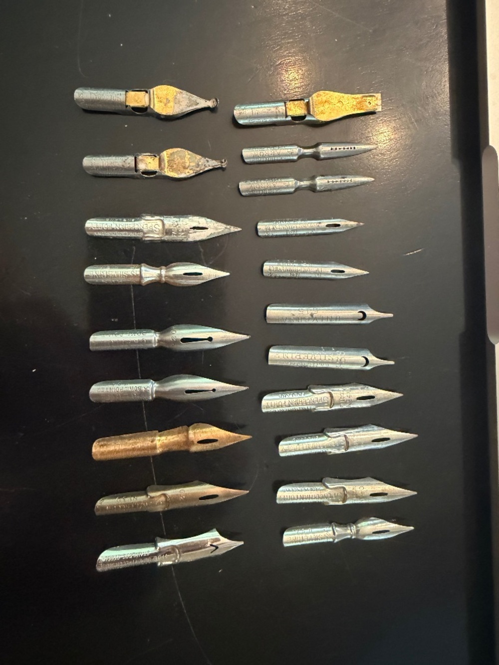 Lot of 20 Fountain Pen Nibs Various Sizes Makers